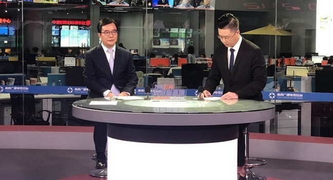 Wang Sheng interviewed on Hainan Broadcasting Group program